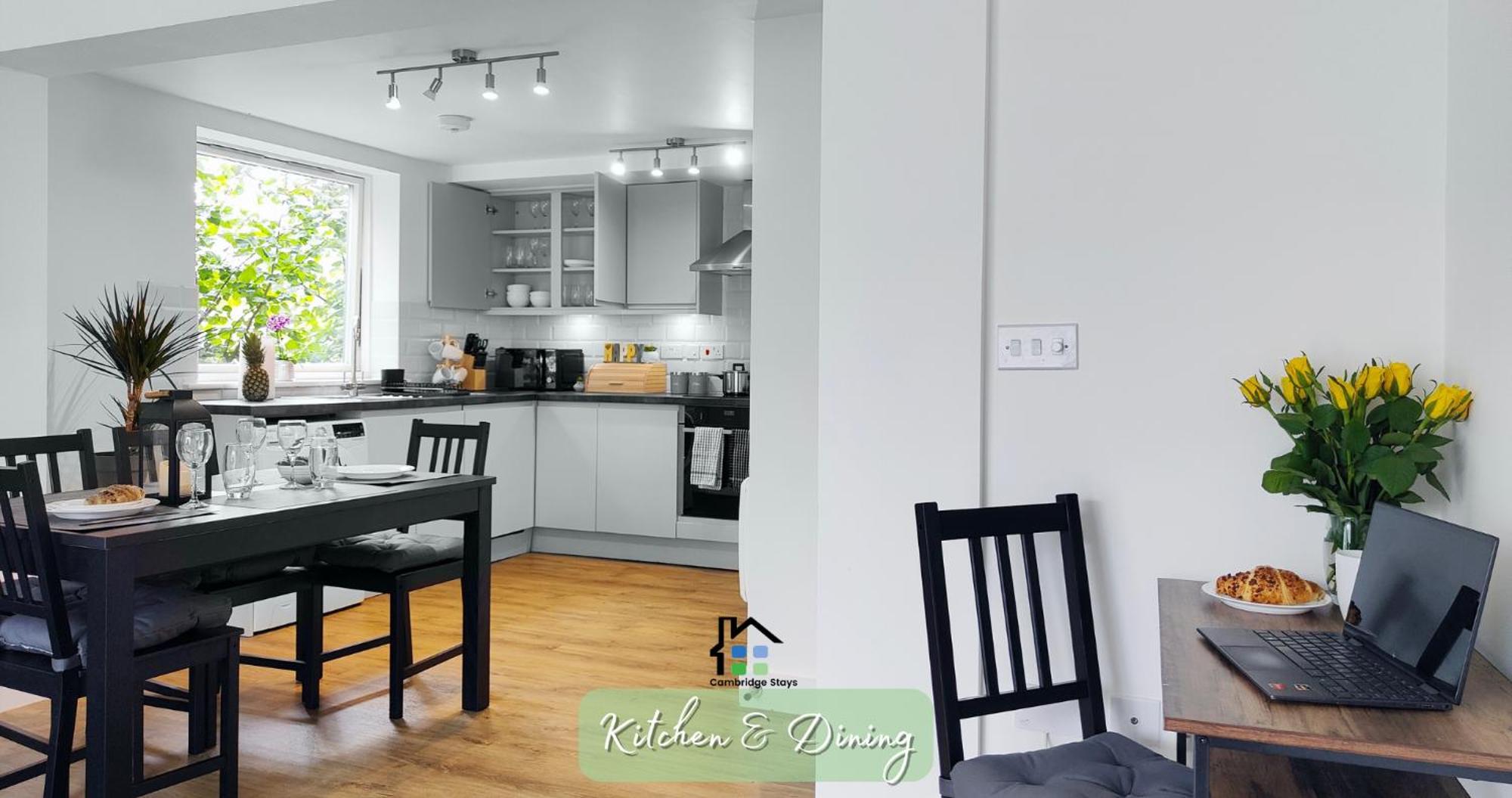 Cambridge Stays Central Apart Hotel 2Br Flats-Easy Walk To City Centre-Parking-Balcony Exterior photo